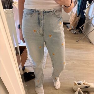 Copper flash high rise slim straight jeans